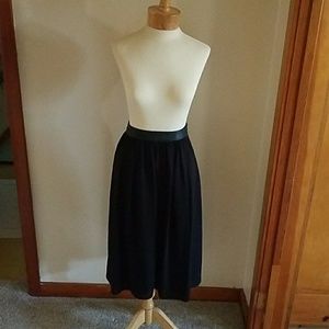 High waisted black skirt